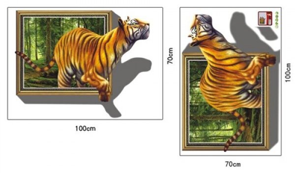 3D wall sticker Tigar dimenzije 70x100cm