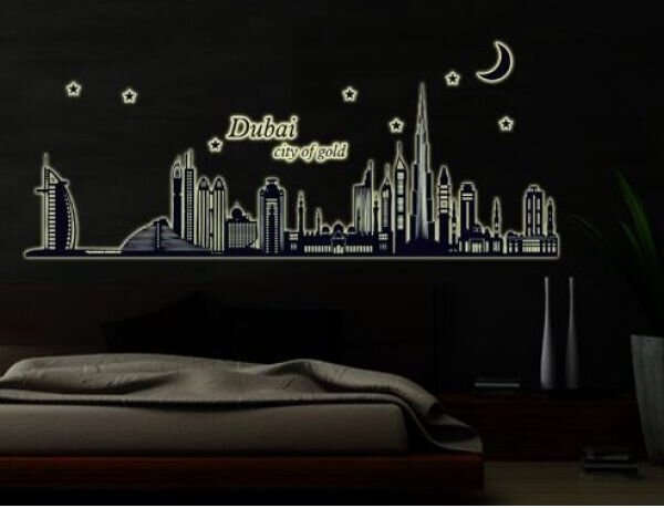 Wall sticker Ogromna svjetleća naljepnica Dubai