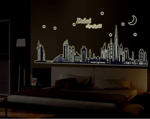 Wall sticker Ogromna svjetleća naljepnica Dubai