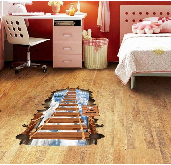3D wall sticker Drveni most 1 dimenzije 90x60 cm
