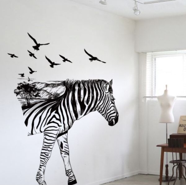 3D Wall sticker Zebra dimenzije 90x60 cm