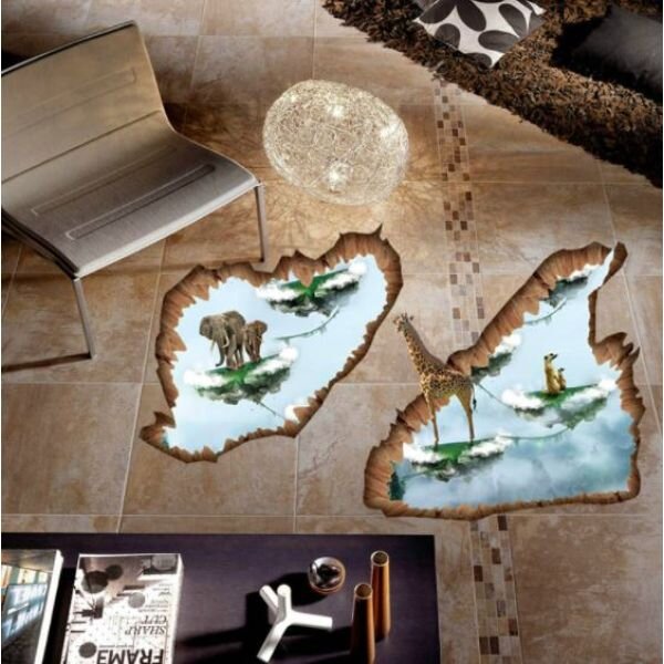 3D Wall sticker Plutajući otok dimenzije 90x60 cm