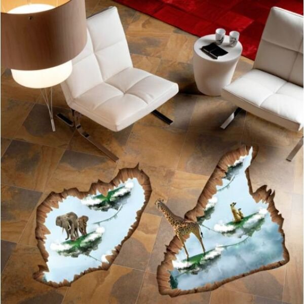 3D Wall sticker Plutajući otok dimenzije 90x60 cm