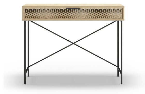 Pomoćni stol u dekoru hrasta u prirodnoj boji 35.5x110 cm Ecrin – Marckeric