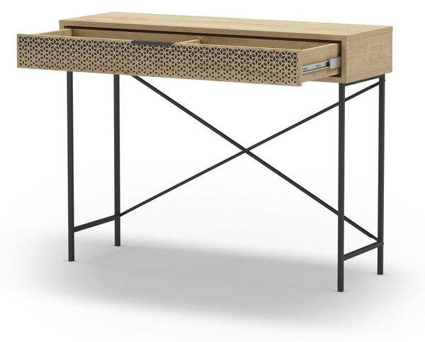 Pomoćni stol u dekoru hrasta u prirodnoj boji 35.5x110 cm Ecrin – Marckeric