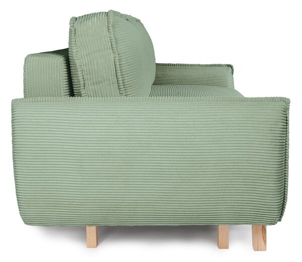 Svijetlo zelena sklopiva sofa od samta 218 cm Tori – Bonami Selection