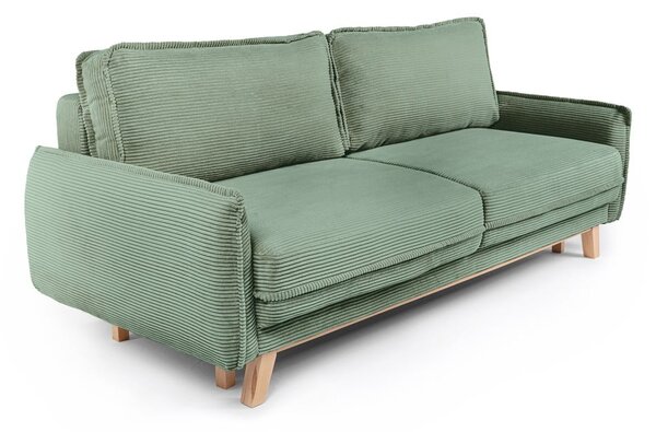Svijetlo zelena sklopiva sofa od samta 218 cm Tori – Bonami Selection