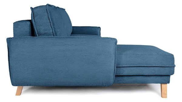Plava (promjenjiva) sklopiva kutna garnitura od samta Tori – Bonami Selection