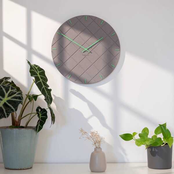 Zidni sat Luxhora Mosaida Light Grey 11 kazaljki