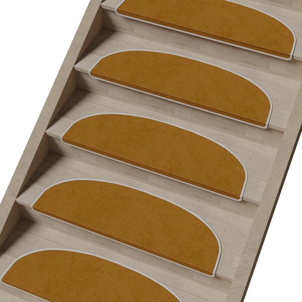 Svjetlo smeđi set tepiha za stepenice 16 kom 20x65 cm Plain Color – Vitaus