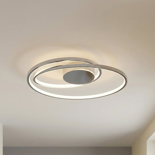 Lucande Maire LED stropno svjetlo, prigušiva, Metalik, Dnevni boravak/blagovaonica, Aluminij