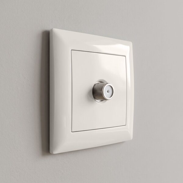 Antenska Utičnica s Okvirom OSTE JNH012-A BEIGE