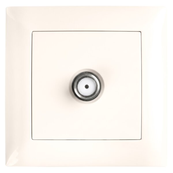 Antenska Utičnica s Okvirom OSTE JNH012-A BEIGE