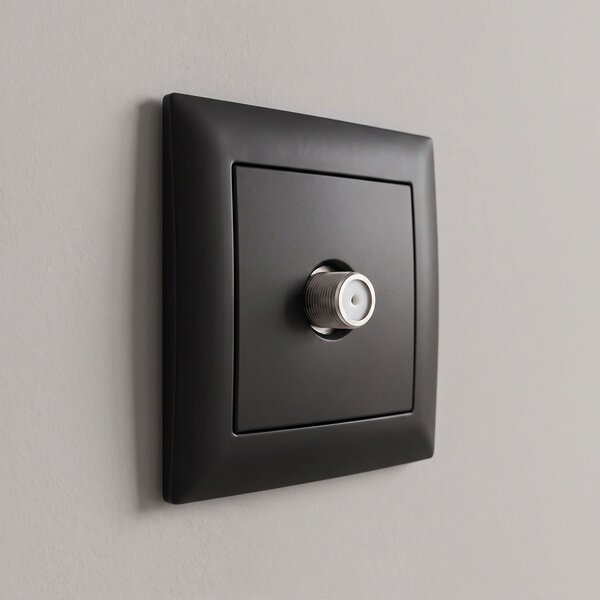 Antenska Utičnica s Okvirom OSTE JNH012-A BLACK