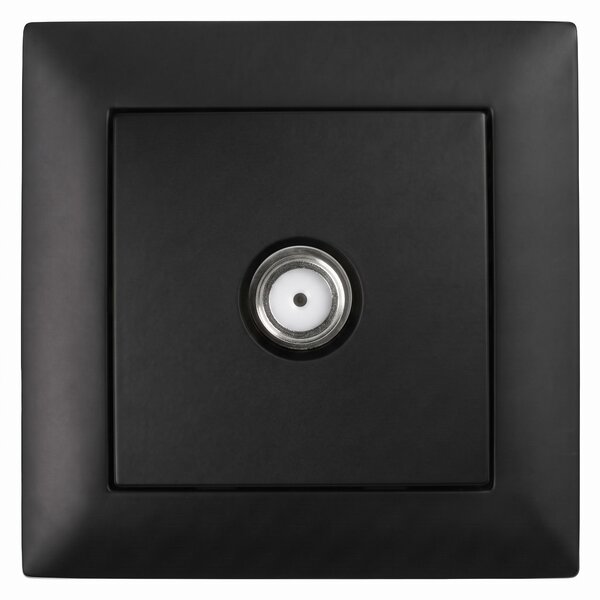 Antenska Utičnica s Okvirom OSTE JNH012-A BLACK