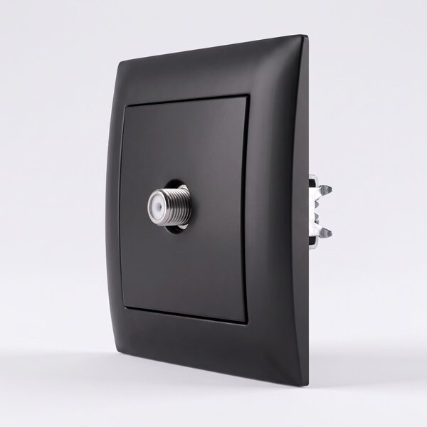 Antenska Utičnica s Okvirom OSTE JNH012-A BLACK