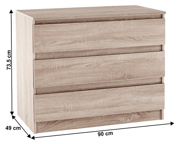 Komoda Hannah New 03 (hrast sonoma)
