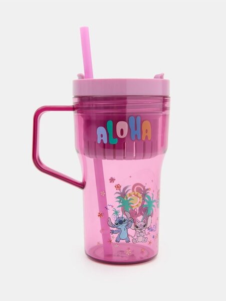 Sinsay - Šalica s poklopcem i slamkom Lilo & Stitch