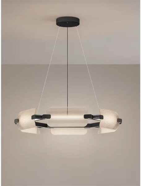 EMERY LED VISILICA CRNA/STAKLO 48W IP20 3000K TRIAK PRIGUŠLJIVA NL9214232