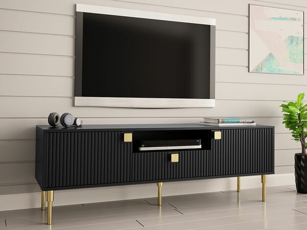 TV stol Merced S101Crna, Zlatno, 160x54x40cm