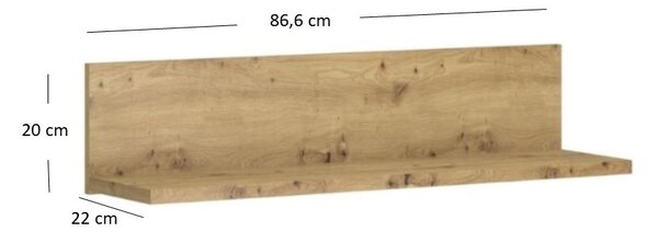 Polica 90 cm Andra (hrast artisan)