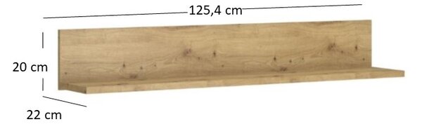 Polica 130 cm Andra (hrast artisan)