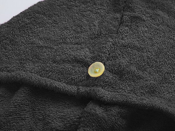 Turban za kosu od frotira koji se brzo suši tamno sivi, 100% pamuk