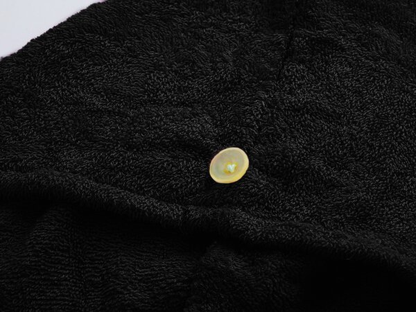 Turban za kosu od frotira koji se brzo suši, crni, 100% pamuk