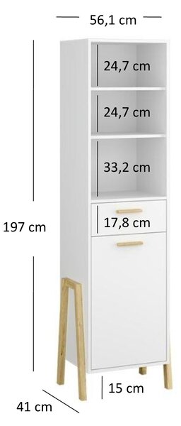 Zondo.hr Regal Berry 1D1S (bijela). Akcija -24%. 1052765