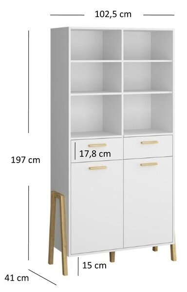 Zondo.hr Regal Berry 2D2S (bijela). Akcija -24%. 1052764