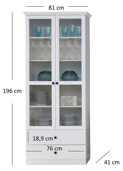 Zondo.hr Vitrina Brendon 2W2S (bijela). Akcija -23%. 1052786