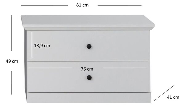 Komoda Brendon 2S (bijela)