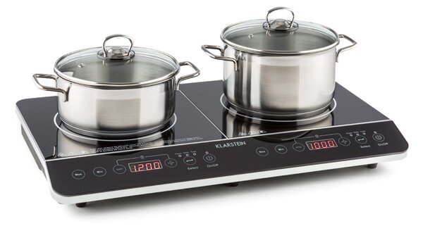 Klarstein VARICOOK SLIM, DOUBLE INDUKCIJSKI ŠTEDNJAK ZA KUHANJE 3500W, TIMER, TOUCHSCREEN