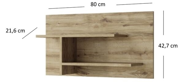 Polica 80 cm Deloris (hrast navarra)