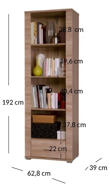 Zondo.hr Regal Gwenn 1S/60 (hrast sonoma). Akcija -23%. 1052921