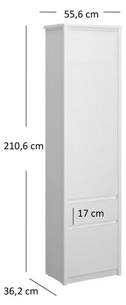 Zondo.hr Regal Ethan 2D1S (bijela). Akcija -22%. 1052919