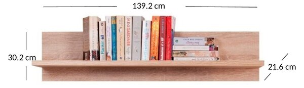 Zondo.hr Polica 140 cm Gwenn (hrast sonoma). Akcija -30%. 1052925
