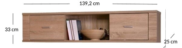 Zondo.hr Zidni ormarić Gwenn 2D (hrast sonoma). Akcija -22%. 1052923