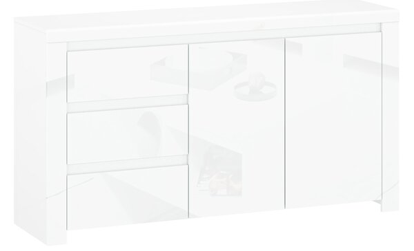 Komoda Leona 2D3S (bijela sjajna)