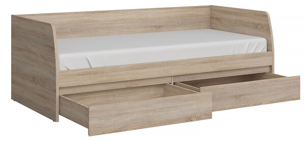 Jednostruki krevet 90 cm Noella (hrast sonoma) (s podnicom)