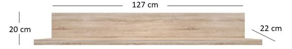 Zondo.hr Polica 130 cm Noella (hrast sonoma). Akcija -30%. 1053130