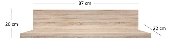 Zondo.hr Polica 90 cm Noella (hrast sonoma). Akcija -33%. 1053131