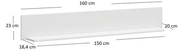 Polica 160 cm Olna (bijela)