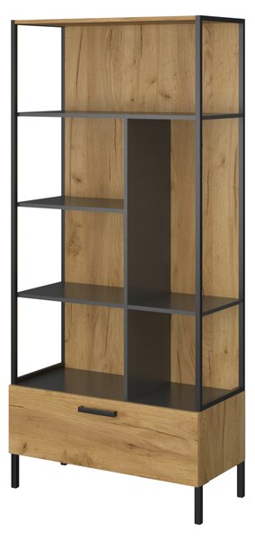 Zondo.hr Regal Shanna (hrast craft zlatni + antracit). Akcija -21%. 1053228