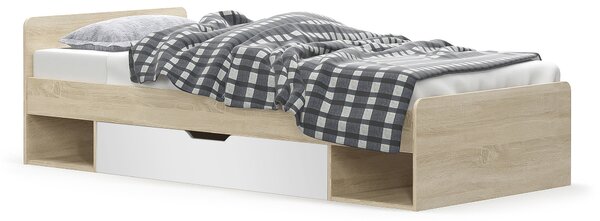 Zondo.hr Jednostruki krevet 90 cm Terrell (hrast sonoma + bijela) (bez madraca i podnice). Akcija -20%. 1053300