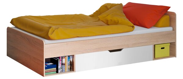 Zondo.hr Jednostruki krevet 90 cm Terrell (hrast sonoma + bijela) (bez madraca i podnice). Akcija -20%. 1053300