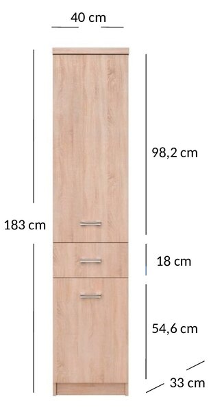 Zondo.hr Regal Tianna (hrast sonoma). Akcija -22%. 1053324