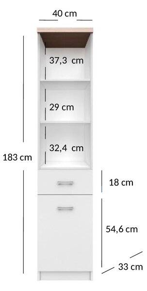 Zondo.hr Regal Tianna (bijela). Akcija -20%. 1053334