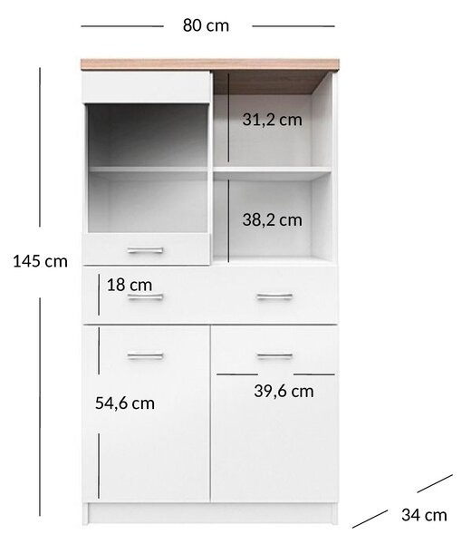 Zondo.hr Vitrina Tianna (bijela). Akcija -26%. 1053333