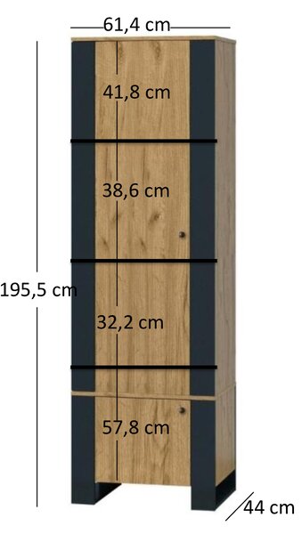 Zondo.hr Regal Wayne (hrast craft zlatni). Akcija -22%. 1053385